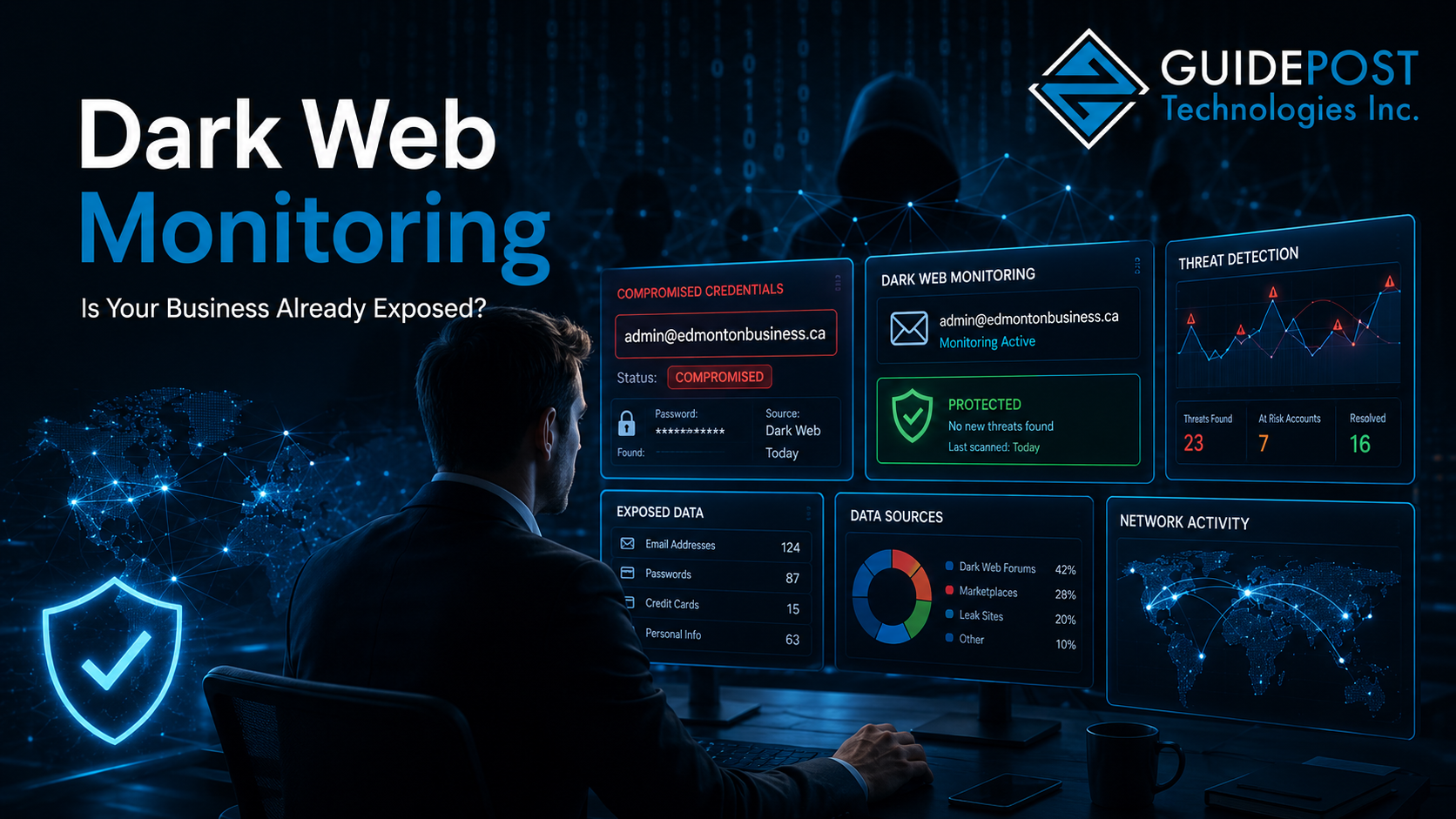 dark web monitoring Edmonton business credential exposure 2026