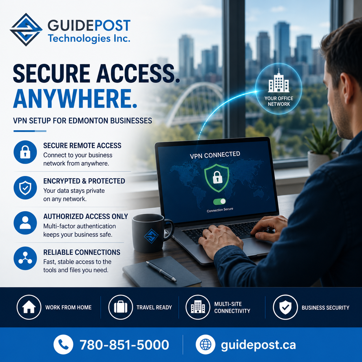 VPN setup Edmonton business secure remote access 2026